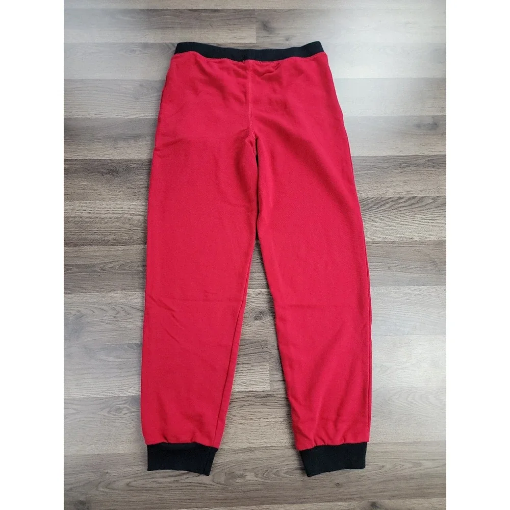 True Religion Jogger Sweatpants Large Red Classic Logo Drawstring Skinny Fit